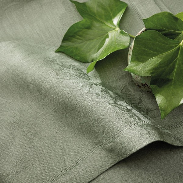 Serviettes de table Tivoli Verveine jacquard pur lin, Le Jacquard Français