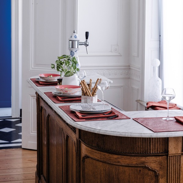 Set de table enduit Végétal Mood Goji, Le Jacquard Français 