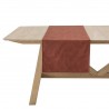 Chemin de table jacquard coton Végétal Mood Goji Le Jacquard Français