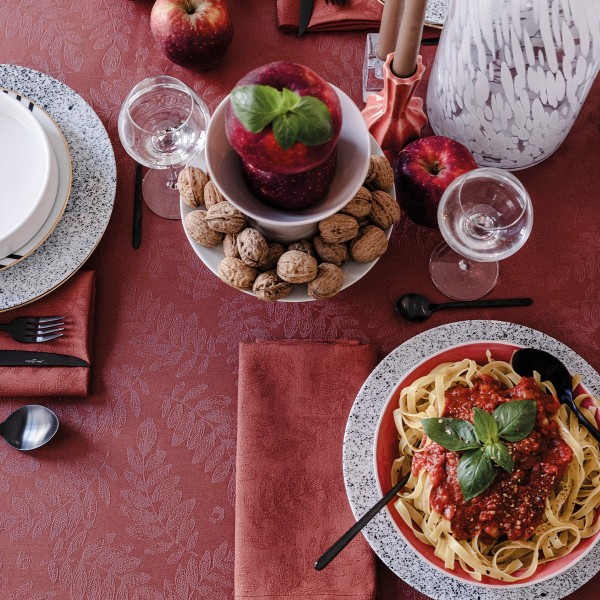 Serviettes de table Végétal Mood Goji, Le Jacquard Français