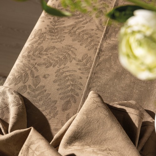 Nappe jacquard coton Végétal Mood Avocat, Le Jacquard Français