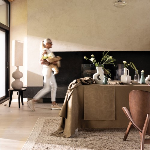 Nappe enduite sur mesure Végétal Mood Avocat, laize 180cm, Le Jacquard Français