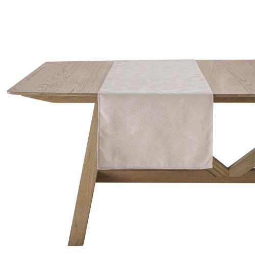Chemin de table jacquard coton Végétal Mood Cajou, Le Jacquard Français