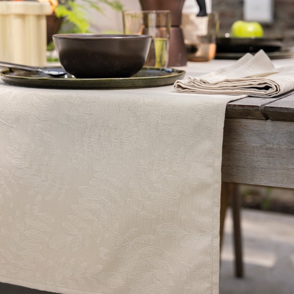 Chemin de table Végétal Mood Cajou, Le Jacquard Français