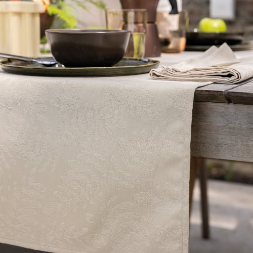 Chemin de table Végétal Mood Cajou, Le Jacquard Français