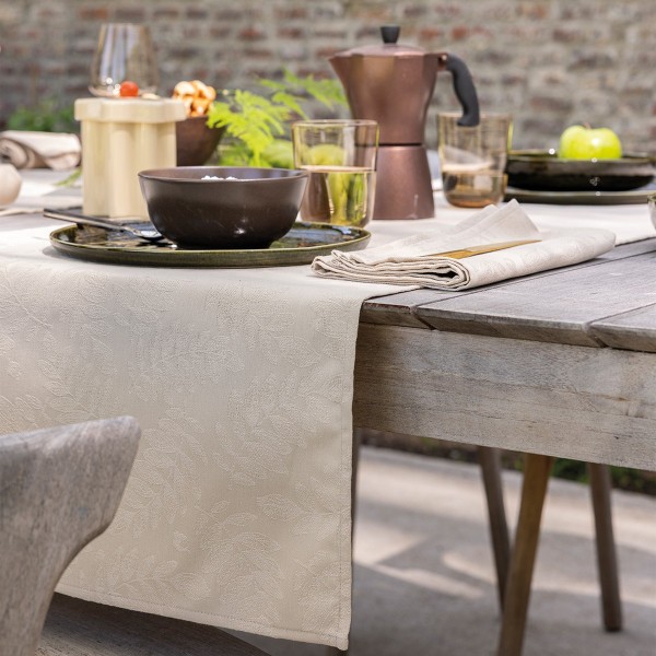 Tissu enduit Végétal Mood Cajou, laize 180cm, Le Jacquard Français