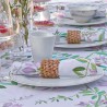 Serviettes de table imprimé coton/lin Pois de senteur Floral, Le Jacquard Français (par 4)
