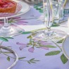 Chemin de table imprimé coton/lin Pois de senteur Floral, Le Jacquard Français