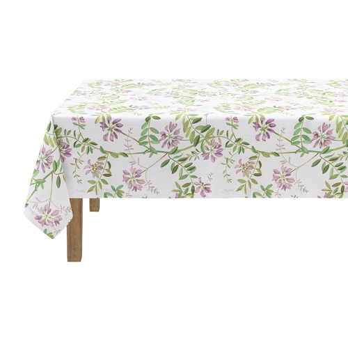 Nappe imprimé coton/lin Pois de senteur Floral, Le Jacquard Français