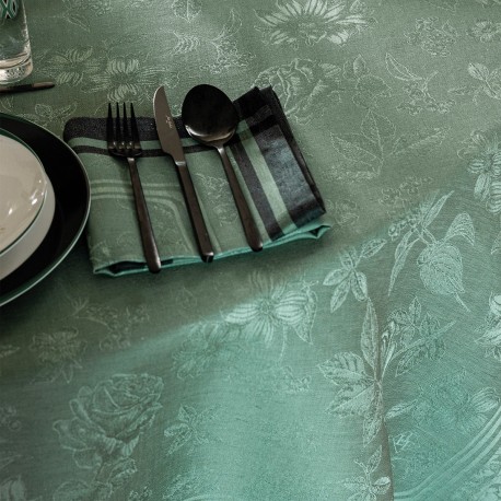 Serviettes de table pur lin Romance Tendresse, Le Jacquard Français 