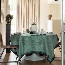 Nappe jacquard pur lin Romance Tendresse, Le Jacquard Français