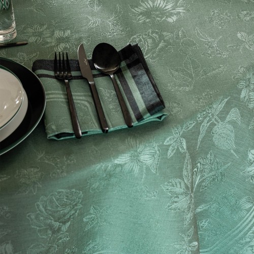 Serviettes de table jacquard pur lin Romance Tendresse, Le Jacquard Français