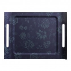 Plateau de service en bois 100% bouleau Romance Tendresse 58x42cm, Le Jacquard Français
