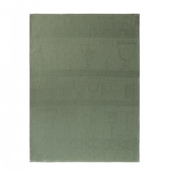 Torchon essuie-verres pur lin Cristal Verveine, Le Jacquard Français