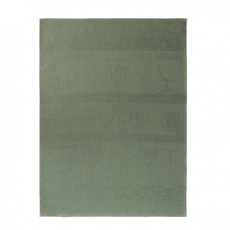 Essuie-verres pur lin Cristal Verveine, Le Jacquard Français