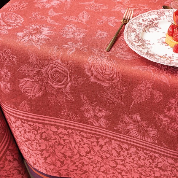Nappe pur lin Romance Passion, Le Jacquard Français