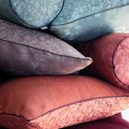 Housse de coussin coton et lin Romance Passion, Le Jacquard Français