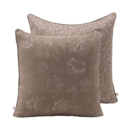 Housses de coussin coton et lin Romance Charme 50x50cm, Le Jacquard Français