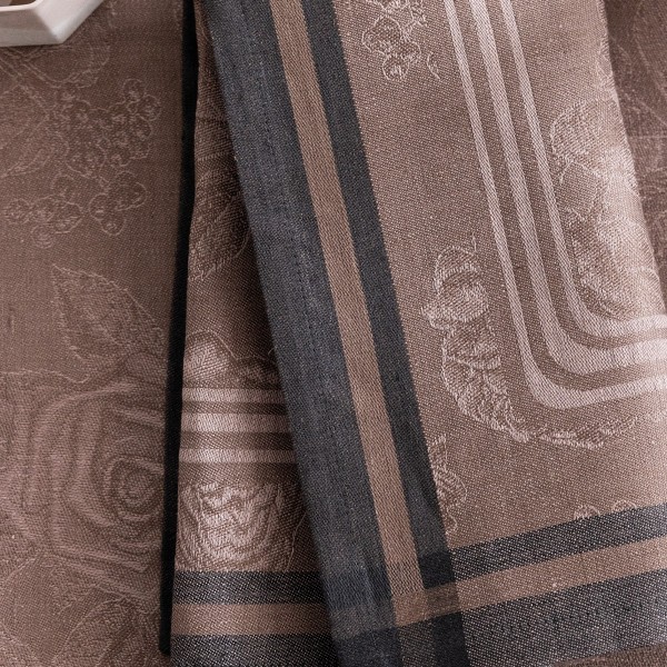 Serviettes de table jacquard pur lin Romance Charme, Le Jacquard Français