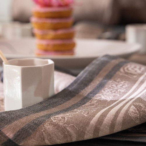 Serviettes de table jacquard pur lin Romance Charme, Le Jacquard Français