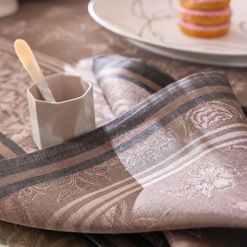 Serviettes de table jacquard pur lin Romance Charme, Le Jacquard Français