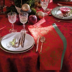 Serviettes de table de Noël Féerie Sucre d'orge, Le Jacquard Français 