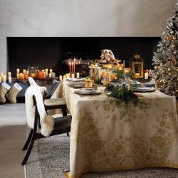 Nappe de Noël coton Féerie Pain d'épices, Le Jacquard Français