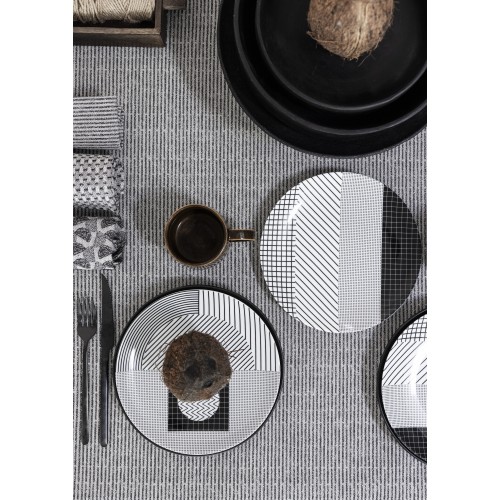 Nappe coton Empreintes Charbon, Le Jacquard Français