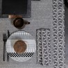 Serviettes de table coton Empreintes Pois Charbon, Le Jacquard Français (par 4)