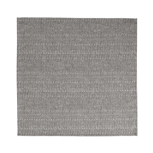 Serviettes de table coton Empreintes Rayures Charbon, Le Jacquard Français
