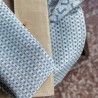 Serviettes de table coton Empreintes Tissage Cobalt, Le Jacquard Français (par 4)
