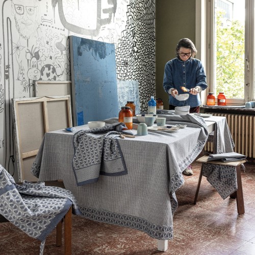 Nappe Empreintes Cobalt, Le Jacquard Français 