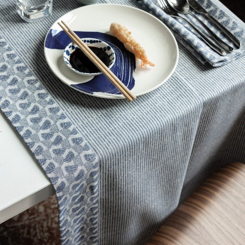 Nappe Empreintes Cobalt, Le Jacquard Français 
