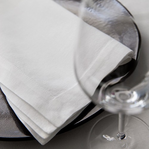 Tissu sur mesure coton Offre White Satin en 186cm Le Jacquard Français