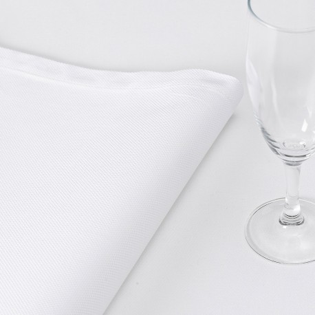 Nappes sur mesure en coton Offre White Natté laize 270cm, Le Jacquard Français