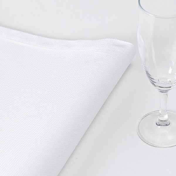 Serviettes de table coton blanc Offre White Natté, Le Jacquard Français