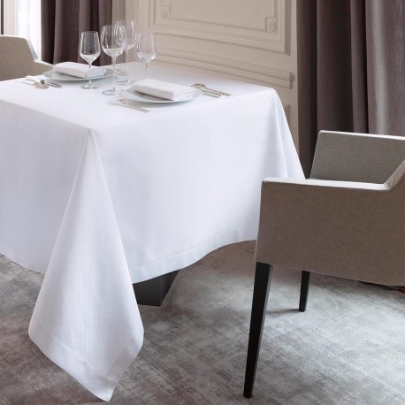 Nappes sur mesure en coton Offre White Satin laize 270cm, Le Jacquard Français
