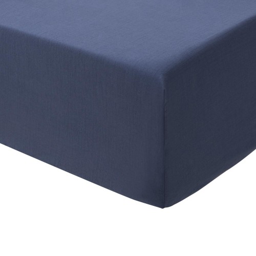 Le Jacquard Français - Drap housse uni coton flammé Eclat Myrtille