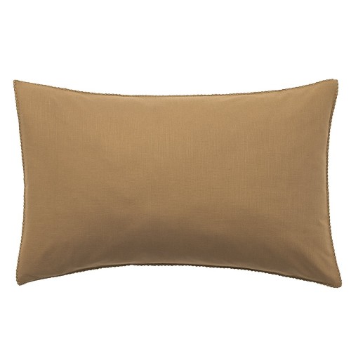 Le Jacquard Français - Taie d'oreiller rectangle coton flammé Eclat Cannelle