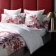 Le Jacquard Français - Parure de lit imprimée satin de coton 118 fils/cm² Feuilles en Scène Gojy