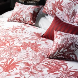 Le Jacquard Français - Housse de couette imprimée satin de coton 118 fils/cm² Feuilles en Scène Gojy