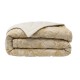 Couvre lit jacquard matelassé réversible satin de coton Bois dormant Doré, Le Jacquard Français