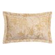 Taie rectangle jacquard matelassé réversible satin de coton Bois dormant Doré, Le Jacquard Français