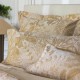 Le Jacquard Français - Taies d'oreiller jacquard satin de coton 157 fils/cm² Bois dormant Doré