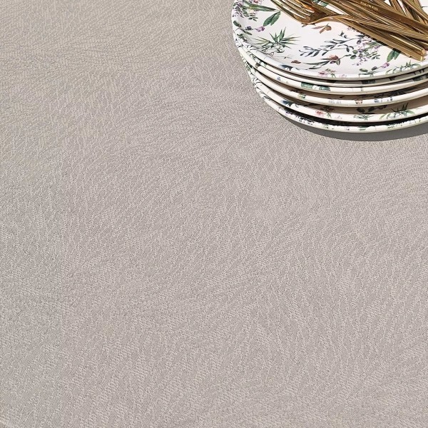 Tissu nappes au mètre jacquard coton Paradia Lin en 180cm, Garnier-Thiébaut