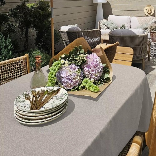 Tissu nappes au mètre jacquard coton Paradia Lin en 180cm, Garnier-Thiébaut