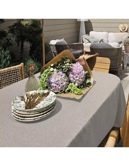 Nappes sur mesure jacquard coton Paradia Lin laize 180cm, Garnier-Thiébaut
