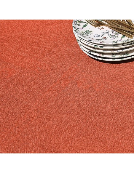 Nappes sur mesure jacquard coton Paradia Sienne laize 180cm, Garnier-Thiébaut