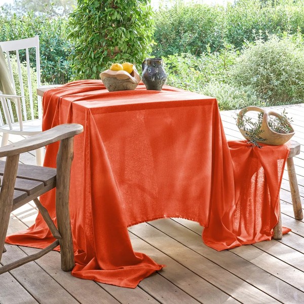 Tissu nappes au mètre jacquard coton Paradia Sienne en 180cm, Garnier-Thiébaut
