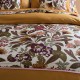 Le Jacquard Français - Parure de lit imprimée satin de coton 118 fils/cm² Panache de fleurs Miel